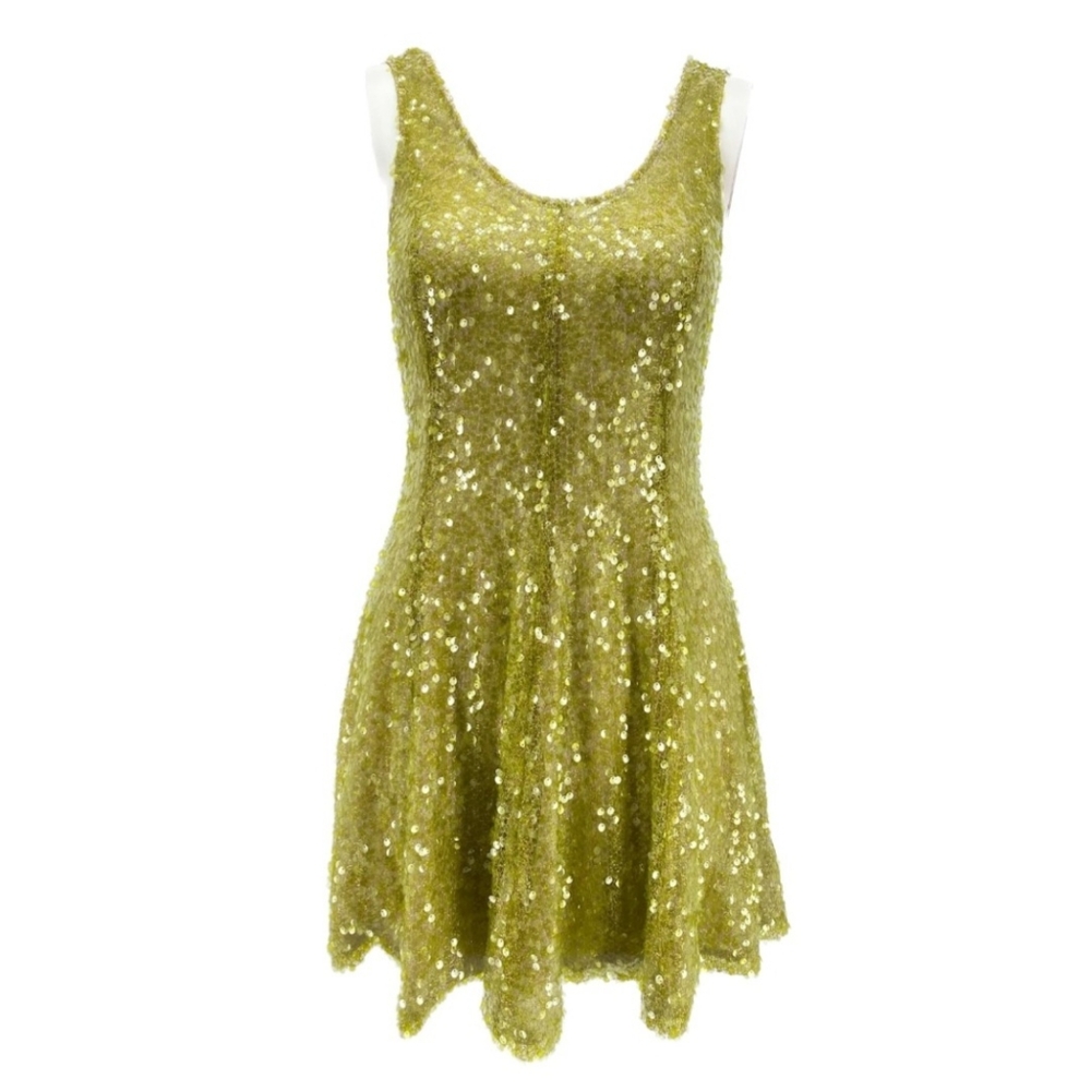 Green|Sequinn|Mini A-Line|Walk of Shame Dress|Size: S